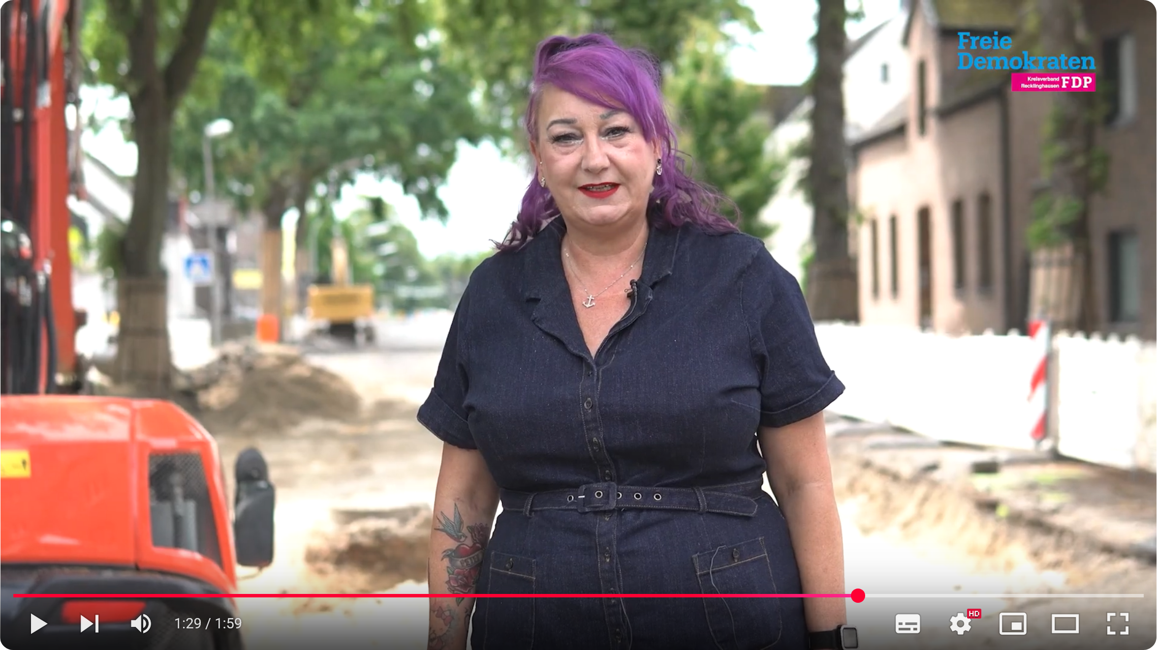Melanie Heiber im Wahlwerbespot der FDP im Kreis Recklinghausen