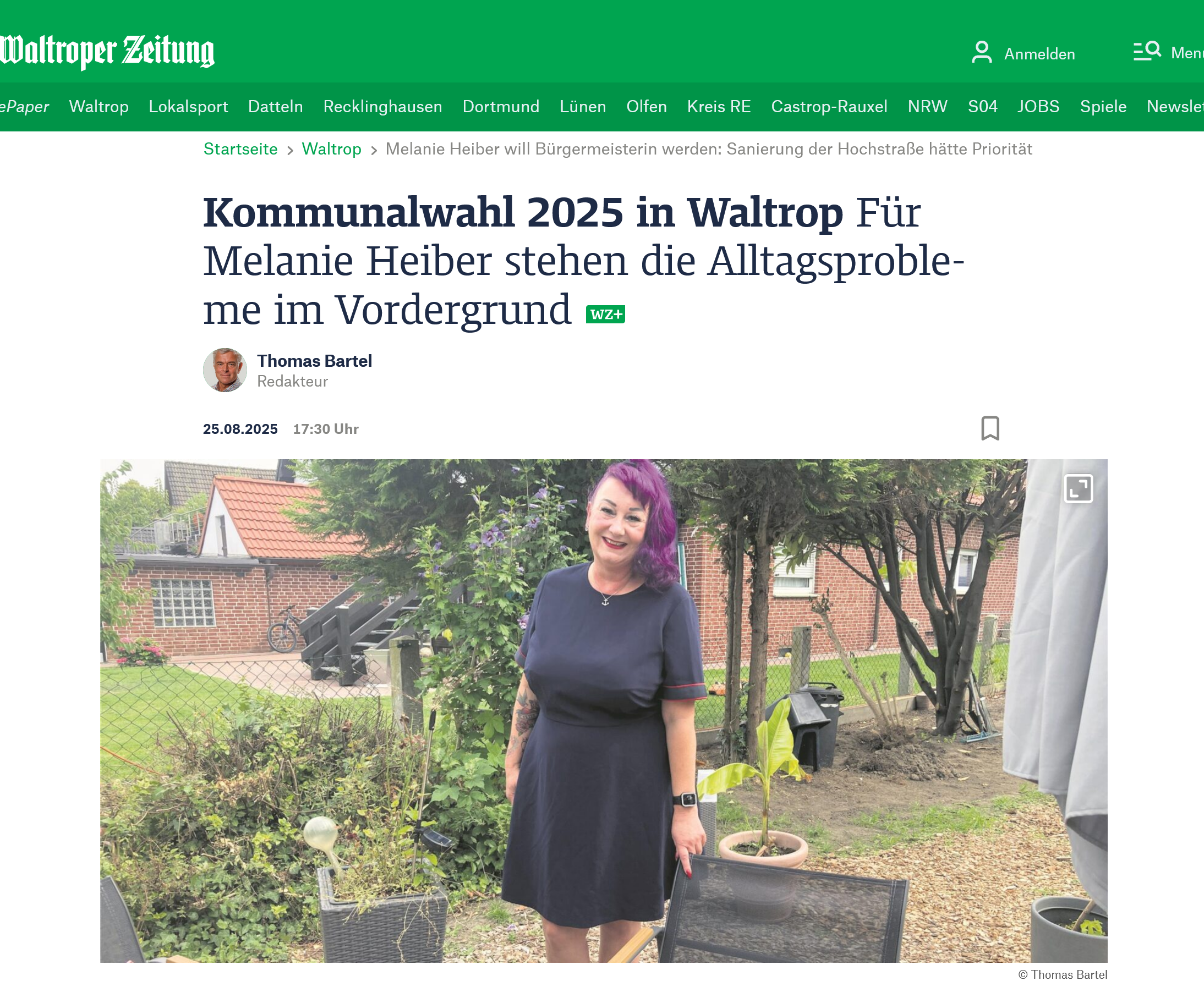 Artikel in der WZ