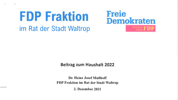 Haushaltsrede 2022