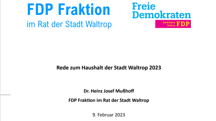 Haushaltsrede 2023