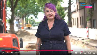 Melanie Heiber im Wahlwerbespot der FDP im Kreis Recklinghausen